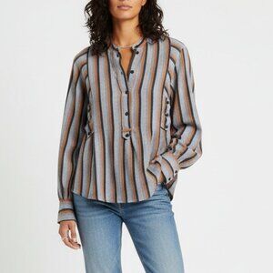 Isabel Marant Étoile Blouse Striped Button Down Shirt Boho FR 36